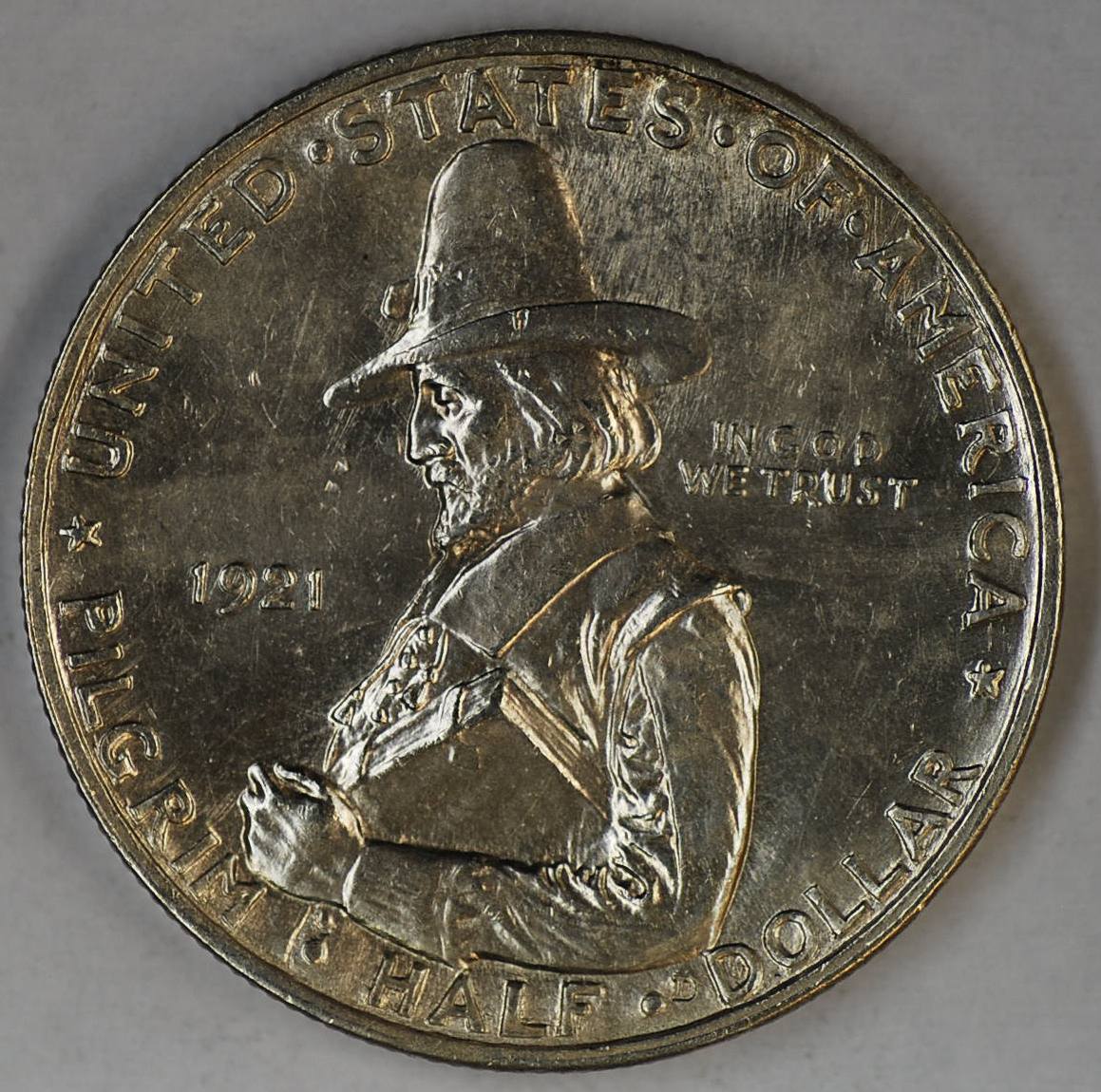 1920-1921 PILGRIM COMMEMORATIVE HALF DOLLAR